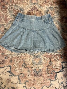 Abercrombie & Fitch Light Blue Denim Skirt with shorts